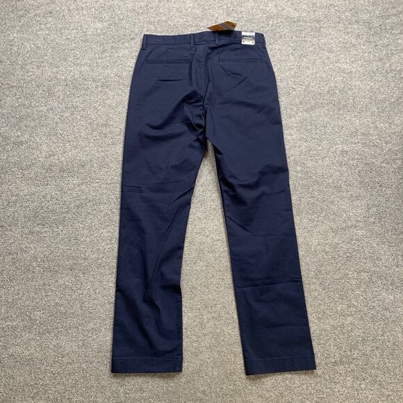 J Crew Pants Mens 31 Navy Cotton Blend Straight TruTemp365 Chino Flex Stretch - Picture 11 of 13